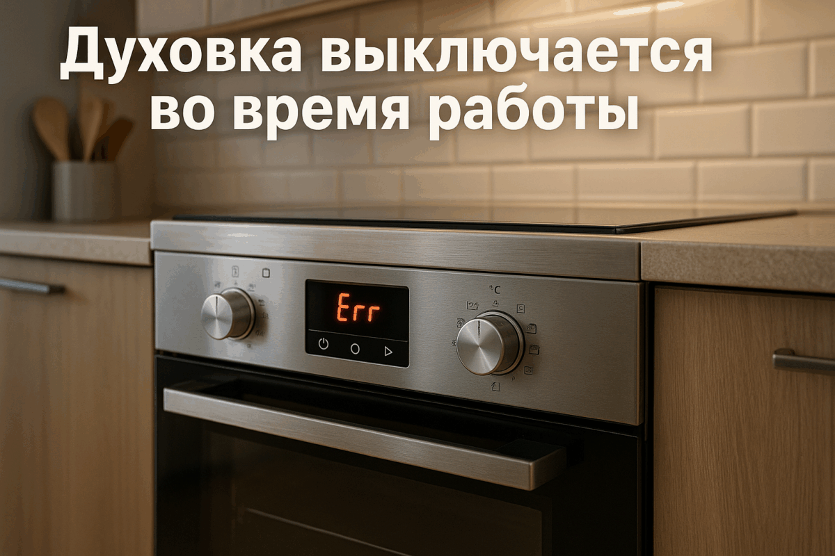 Духовка выключается во время работы — причины