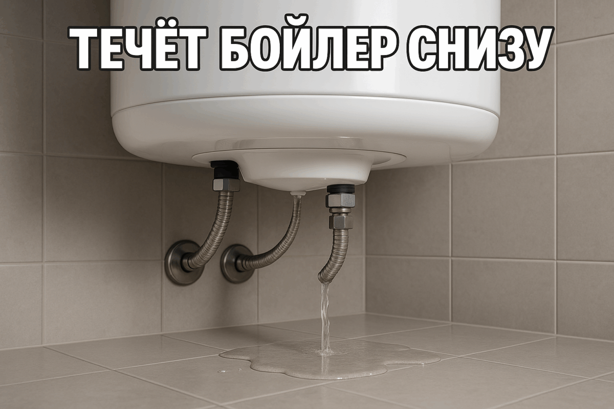 Течет бойлер снизу — ремонт водонагревателя