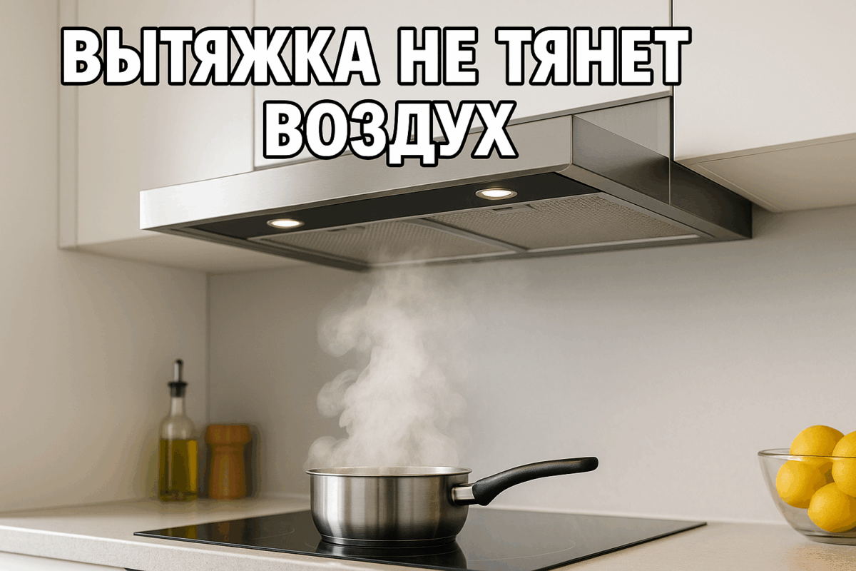 Вытяжка не тянет воздух — причины слабой тяги