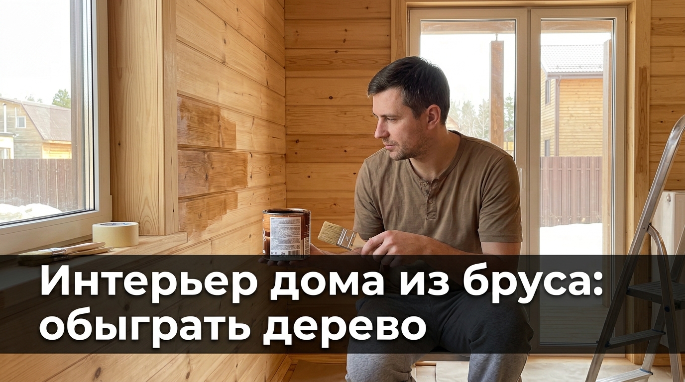 Интерьер дома из бруса: обыграть дерево внутри